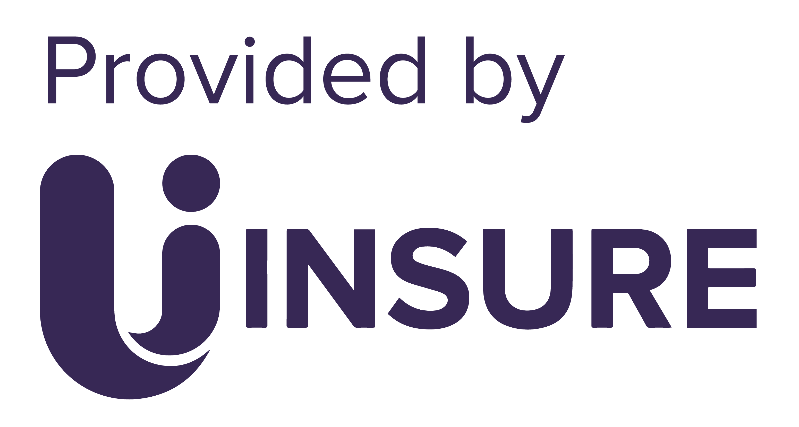 The image is of Uinsure's logo. The image reads "provided by Uinsure" in indigo text.